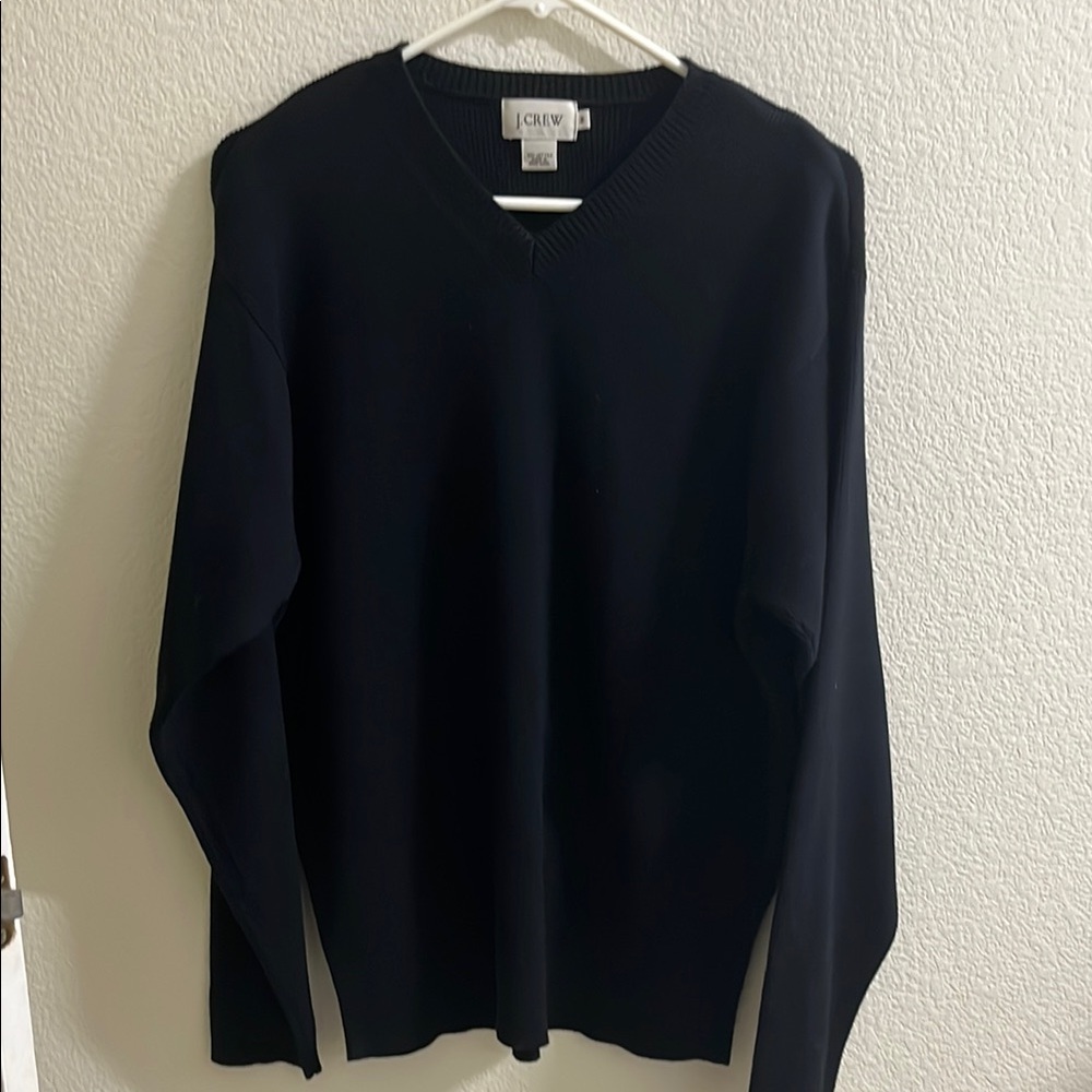 J. Crew Men's V-Neck Sweater in Black
